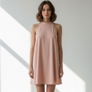 1960s vintage pastel powder pink mini swing dress - Small / Medium